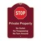 Signmission Designer Series-Private Property No Outlet No Trespassing Or Turn Around With, 24" H, BU-1824-9917 A-DES-BU-1824-9917 - alternate 1